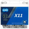 Image de KMC 12nr DLC Black X11 Chaîne 11 Vitesses 1/2" x 11/128", 114 maillons, argenté/Noir Unisexe-Adulte, Taille Unique