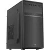Image de Aerocool CS103, Boîtier PC Micro ATX, aluminium brossé, ventilateur arrière 80 mm, Noir, Única