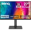 Image de BenQ Creative Pro PD2706QN Écran de 27" 2K QHD 2560x1440 pour graphistes, IPS, 95% P3, 100% sRGB/Rec.709, USB-C 90W, 100Hz, calibrage Logiciel, chaînage en série, Panneau Mat Nano Anti-reflet
