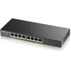 Image de Zyxel Switch 8 ports Gigabit PoE | Gestion intelligente | Montage sur bureau, sur mur et sans ventilateur | 8 ports PoE+ avec une puissance de 70 Watts | |VLAN, IGMP, QoS| Garantie à vie [GS1900-8HP]