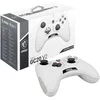 Image de MSI FORCE GC20 V2 WHITE Manette de Jeu PC et Android, Croix directionnelle Interchangeable, Deux Moteurs de Vibrations, Design Ergonomique, câble détachable, Blanc