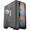 Image de Cooler Master HAF 500 Boîtier Moyen Tour PC, 2 Ventilateurs 200mm ARGB pour Flux d'Air Élevé, Ventilateur GPU 120mm Orientable, Options de Refroidissement Multiples, Panneau Latéral Verre Trempé, Noir