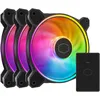 Image de Lot+de+3+Ventilateurs+Cooler+Master+MasterFan+Halo%C2%B2+3in1+RGB+-+12cm+%28Noir%29