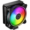 Image de Cooler Master Hyper 212 Halo Refroidisseur Air CPU, Totalement Noir avec Finition Aluminium, 4 x Caloducs à Contact Direct Continu, Ventilateur MF120 Halo2 ARGB, Bracket LGA1700 & AM5 - Noir