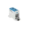 Image de Bloc de jonction alu cuivre bleu (neutre) 25 à 150mm² 1000V AC/DC - Rail DIN - MOREK