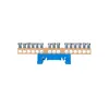 Image de Bornier de neutre IP00 bleu 14 bornes pour câble de 1,5 à 16mm² - rail DIN - MOREK