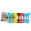 Image de TOSSIT Jeu Fléchette Ventouse, Pétanque Intérieur Extérieur pour Sol et Mur, Silicone Puissant et Durable, 4 Couleurs, Family Pack, Rouge Cyan Bleu Clair Jaune