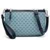 Image de MISAKO Monogri petit sac bandoulière avec poignée et imprimé monogramme ED. female - Monogri Bleu 15 X 24 X 1 cm
