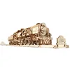 Image de UGEARS- Train en Bois Model 3D-Locomotive, Tender, Chemin de Fer-Puzzle A Encastrement Adulte, Miniature Mécanique, à Constr, 70058,