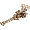 Image de UGEARS Dragster Car Model Kit - Top Fuel Dragster 3D avec Moteur à Ressort Puissant - Drag Racing Model Car Kits Puzzles 3D à Assembler - Puzzles 3D en Bois pour Adultes et Enfants
