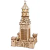 Image de Puzzle 3D Ugears Phare d'Alexandrie - Kits de Bricolage pour Adultes avec veilleuse LED - Modèle en Bois à Assembler - Cadeau Parfait pour Les Adultes - 340 pièces