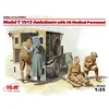 Image de ICM ICM35662 35662 Kit d'ambulance Modèle T 1917 avec Personnel médical américain 1:35 Pers, Noir