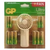 Image de GP Pack de 12 Piles alcalines Ultra AAA + 12 Piles AA + Ventilateur portatif Offert