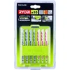 Image de RYOBI - Coffret 10 lames baïonnettes scie sauteuse bois - plastique (6 / 10 / 14 TPI) et bimétal - RAK10JSB
