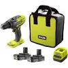 Image de RYOBI - Perceuse-visseuse à percussion sans fil 18V - 50 Nm - 500-1800 tr/min - 2 batteries lithium+ 2,0 Ah - chargeur 2,0 A - Livrée en sac de transport