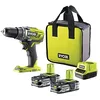 Image de RYOBI - Perceuse Visseuse Sans Fil 18V ONE+ R18DD3-215S   2 Batteries 1.5Ah + Chargeur   Mandrin 13mm, 2 Vitesses, 24 Positions, Idéale Bricolage, Bois, Métal, Visseuse Puissante et Compacte