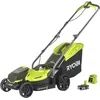Image de Ryobi RLM18C33B25 Tondeuse à gazon sans fil Largeur de coupe 33 cm, Hauteur de coupe réglable avec sac de collecte de 35 l, avec batterie + chargeur