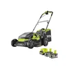 Image de RYOBI - Tondeuse poussée HYBRIDE 36V (alimentation par 2 batteries ONE+ ) - coupe 37 cm + 2 batteries 5 Ah & charg. - RY18LMH37A-250