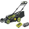 Image de Tondeuse tractée RYOBI 36V MaxPower Brushless - Coupe 51 cm, Moteur sans charbons, 1 Batterie 6.0Ah, Chargeur Rapide, Bac de ramassage 70L, 7 Hauteurs de Coupe, Idéale pour 900 m².