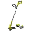 Image de RYOBI Coupe-Bordures 18V One+ RLT183225FPK avec Batterie LithiumPlus 2.5Ah, Chargeur Rapide, tête Double Lames dentelées et Design Ergonomique pour Un Jardinage Facile et Efficace.