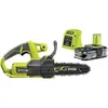 Image de RYOBI - Tronçonneuse compacte 18V ONE+ - guide 20 cm - 4 6 m/s - tendeur latéral + batterie 2 5 Ah et chargeur 1 5 A - RY18CS20A-125
