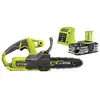 Image de Tronçonneuse compacte 18V - RYOBI RY18CS20A-125 - guide 20 cm - 4,6 m/s - tendeur latéral - 1 batterie lithium+ 18V 2,5 Ah et 1 chargeur 1,5 Ah