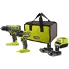 Image de Ryobi - Duo 18V One+ Perceuse + Visseuse à choc Livrées avec 2 batteries 2Ah et son chargeur, dans un sac de transport - RCK182G-220S