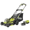 Image de RYOBI - Tondeuse poussée Brushless 18V One+ 40 cm - jusqu'à 600 m² (avec 2 Batteries 4Ah) -1 Batterie 5Ah & Chargeur - RY18LMX40C-150, Vert