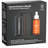 Image de HumminGuru I-Brush Kit de nettoyage de disques vinyles antistatiques avec deux tampons en velours, brosse de nettoyage de disques vinyles + solution de nettoyage sans alcool + support de brosse LP