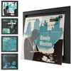 Image de HumminGuru Lot de 4 cadres muraux pour disques vinyles | Cadre ouvert sur le devant pour albums LP de 30,5 cm   Affichage flottant de musique artistique, étagère transparente facile à installer pour