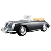 Image de BBURAGO | PORSCHE 356B CABRIOLET 1961 édition collection | Reproduction de voiture miniature à échelle 1/24 | Noire | Jouet pour enfant à collectionner | 22078
