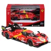 Image de Bburago - Ferrari 499P LMH n°51 - Modèle réduit réaliste à l'échelle 1:43, modèle 2023 24H Le Mans Champion, réplique Diecast sous Licence Officielle Ferrari, âge recommandé 14+ Ans