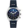 Image de Spinnaker pour Homme 42 mm Hull Chronographe Meca-Quartz Montre avec Bracelet en Cuir véritable SP-5068, Lapis, Sangle