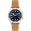 Image de Spinnaker Bradner Montre pour Homme   Boîtier en Acier Inoxydable 316L de 42 mm, Mouvement Automatique Japonais, Bracelet en Cuir ou Acier Inoxydable, Montre de Plongée Automatique, Bleu   SP-5062-05
