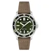 Image de Spinnaker Montre Automatique 3 Aiguilles pour Homme avec Bracelet en Cuir véritable ou Acier Inoxydable 42 mm SP-5088, Vert Alligator, Plongeur