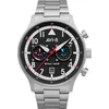Image de Montre AVI 8 Hawker Hurricane Rangoon Acier Carey Dual Time, Argent, Bracelet, Argent, Bracelet