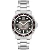 Image de Spinnaker pour Homme 42 mm Hull Diver Automatique 3 Aiguilles Montre avec Bracelet Cuir Véritable ou Acier Inoxydable SP-5088, Marron récolte, Bracelet