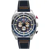 Image de AVI-8 Montre Homme Quartz - 40 mm - Cadran Bleu - Bracelet Cuir Bleu - AV-4100-02