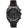 Image de AVI-8 Montre Homme Quartz - 40 mm - Cadran Noir - Bracelet Cuir Noir - AV-4100-04