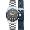Image de Spinnaker Spence 300 Montre automatique pour homme 40 mm avec bracelet en acier inoxydable massif SP-5097, gris, Bracelet