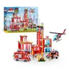 Image de Set de Construction - ZURU - Fire Station Large (976 pièces) - Crée une caserne de pompiers avec véhicules et accessoires