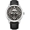 Image de Police Montre à Quartz analogique pour Homme avec Bracelet en Cuir PEWJA0005501, Argent/Noir