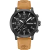 Image de Timberland Montre analogique à Quartz pour Homme avec Bracelet en Cuir TDWGF0040701, Noir