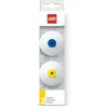 Image de Lot de 2 Gommes rondes blanches - LEGO - Bleu et Jaune