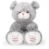 Image de KALOO - Rouge Peluche Ours Maé Gris Prestige 38 cm - Petit Ours en Peluche en Fourrure Soyeuse - Doudou Ultra Doux pour Bébé - Dès la Naissance, K962754