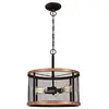 Image de Westinghouse Lighting 6332740 63327 Luminaire suspendu d'intérieur à trois lampes, finition bronze huilé aux accents cuivrés et avec abat-jour treillis, Verre