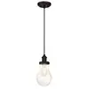 Image de Westinghouse 6338340 63383 Luminaire Suspendu d'Intérieur à Une Lampe, Finition avec Verre en Larme Clair, Verre/,,, Bronze Huilé