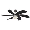 Image de Westinghouse Lighting Turbo Swirl Wanaque Ventilateur de plafond avec lumière Chromé 105 cm