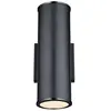 Image de Westinghouse Lighting 6581240 Luminaire mural d'extérieur Marius à LED à intensité variable à deux lampes d'éclairage en plongée et contre-plongée, finition en noir mat avec verre dépoli