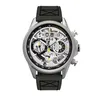 Image de AVI-8 Hawker Harrier Matador AV-4065 Montre chronographe à Quartz Japonais pour Homme avec Bracelet en Cuir véritable 45 mm, Acier Ivoire, Bracelet